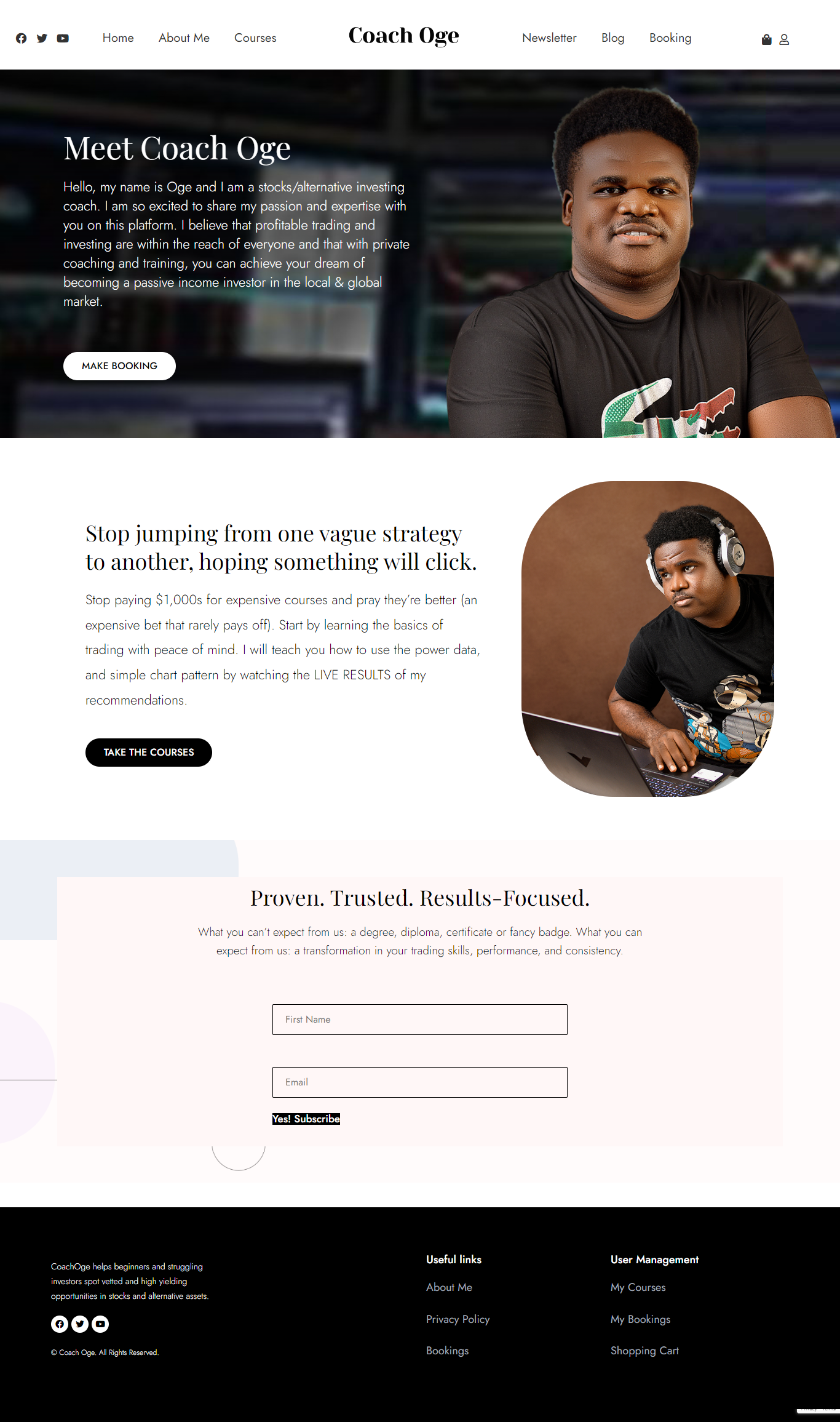 Wordpress Website Design for Coach